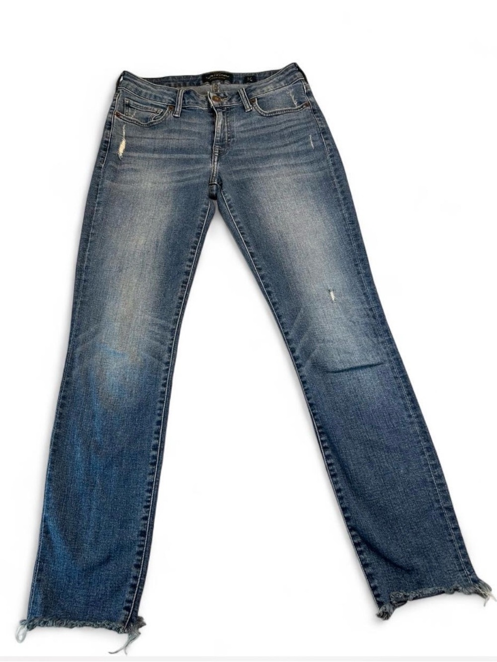 Lucky Brand Women's Blue Flare Jeans with Raw Hem